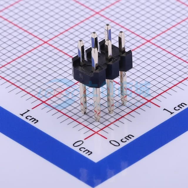 黑金 2x3P 间距:2.54mm 方针 直插【排针】实物图