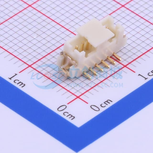 1x6P 间距:1.25mm 立贴实物图