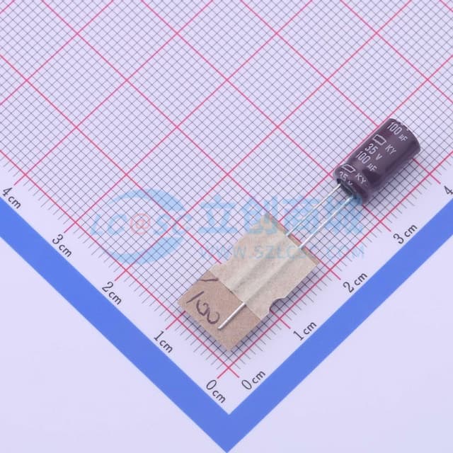 100uF ±20% 35V 停产 【引线】实物图