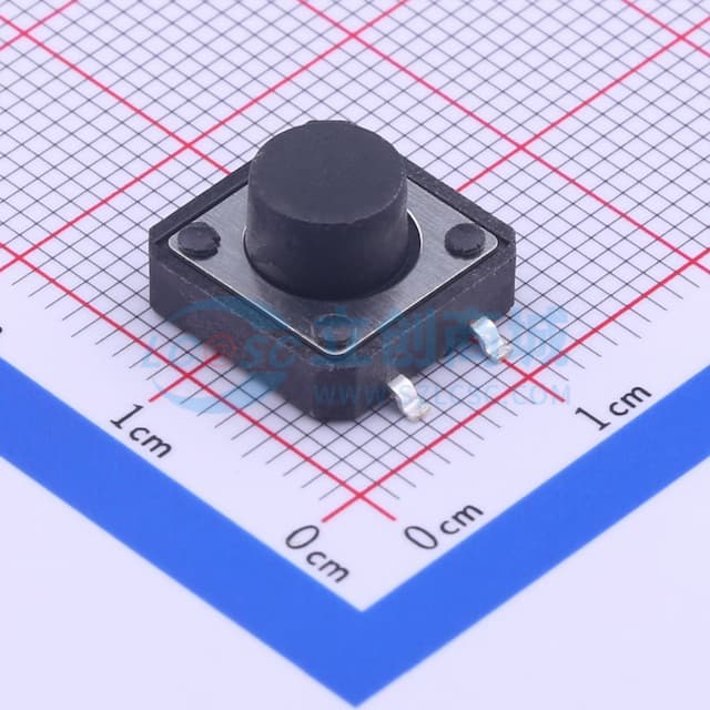 12*12*7mm 立贴 轻触开关实物图