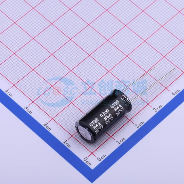 1000uF ±20% 25V 【引线】实物图