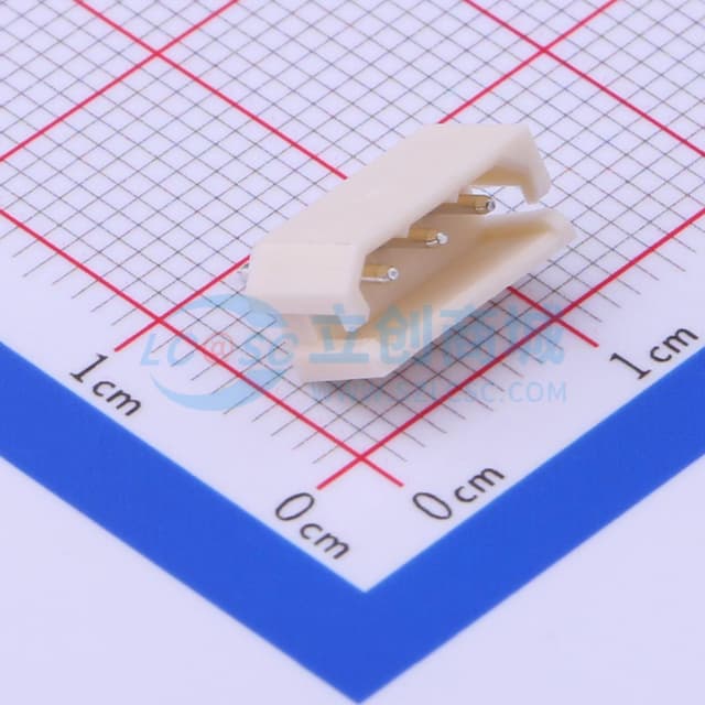 乳黃 1x3P 间距:2.5mm 直插【插件】实物图