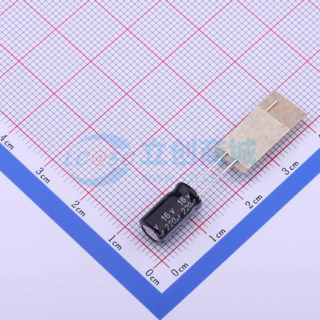 220uF ±20% 16V 【引线】实物图
