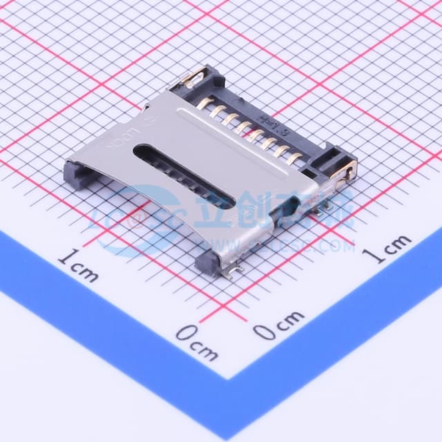 翻盖式 MicroSD卡(TF卡) 卡座实物图