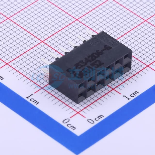 间距:2.54mm 2x6P 直插 【排针】实物图