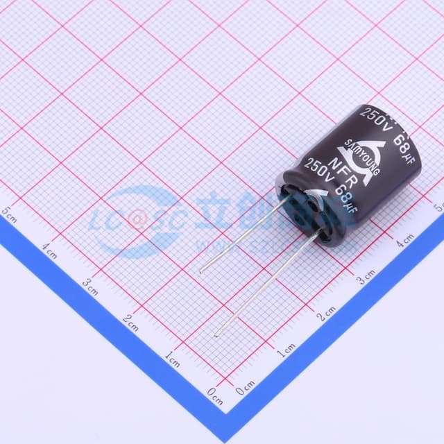 68uF ±20% 250V 【插件】实物图