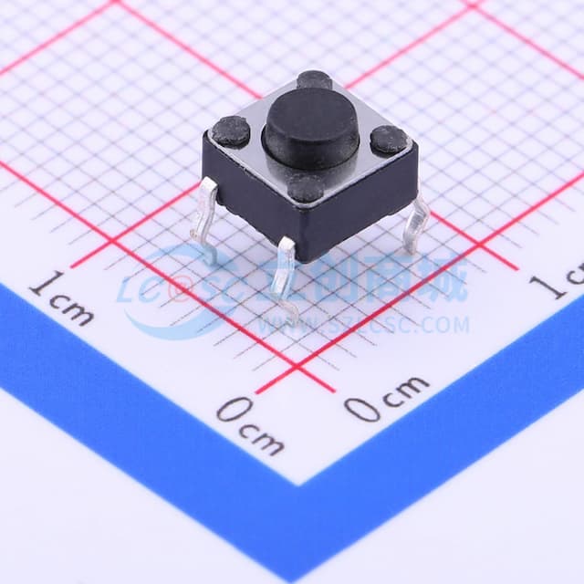 6*6*4.3mm 直插 轻触开关 【轻触】实物图