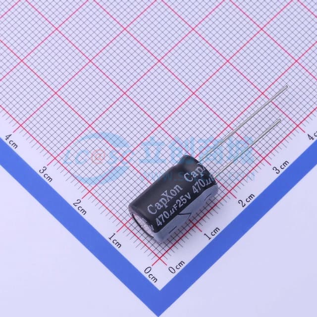 470uF ±20% 25V 【引线】实物图