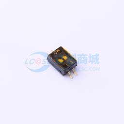 间距1.27mm 平拨,凹槽式 2位拨码开关缩略图