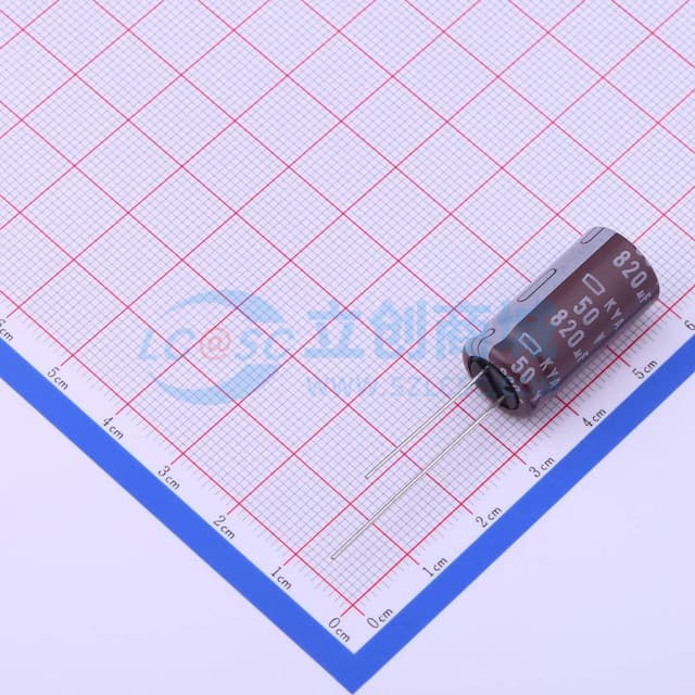 820uF ±20% 50V 【插件】实物图
