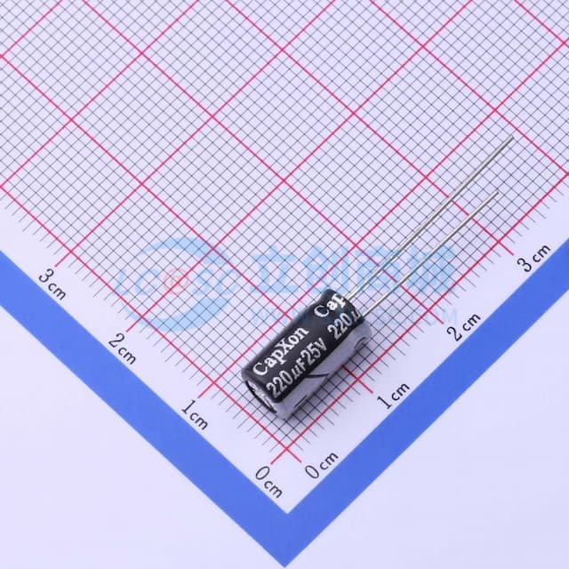220uF ±20% 25V 【引线】实物图
