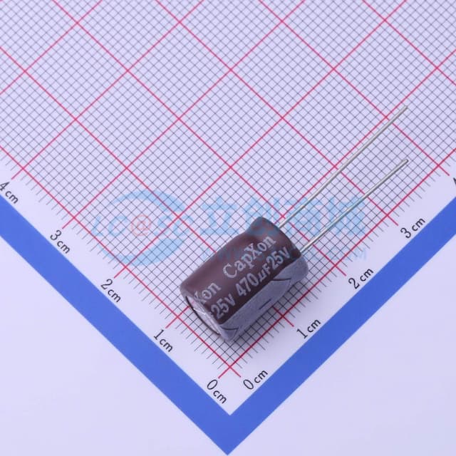 470uF ±20% 25V 【引线】实物图
