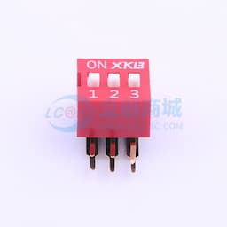 间距2.54mm 平拨,凸起式 3位拨码开关 【拨码】缩略图