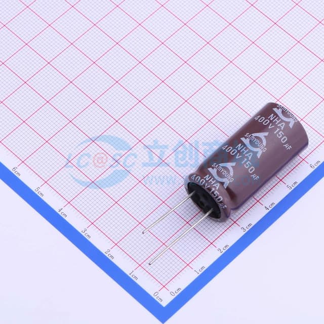 150uF ±20% 400V 【插件】实物图