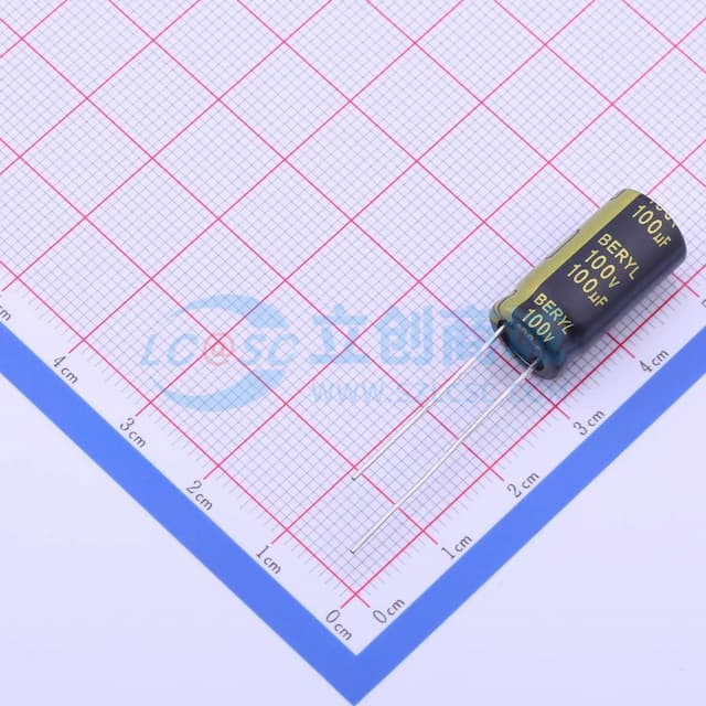 100uF ±20% 100V 【引线】实物图