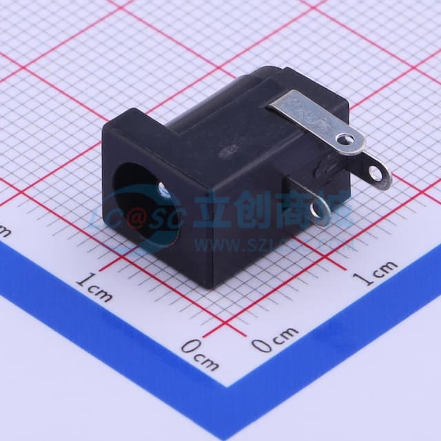 DC电源插座 内径:2.5mm 外径:6.2mm 【插件】实物图