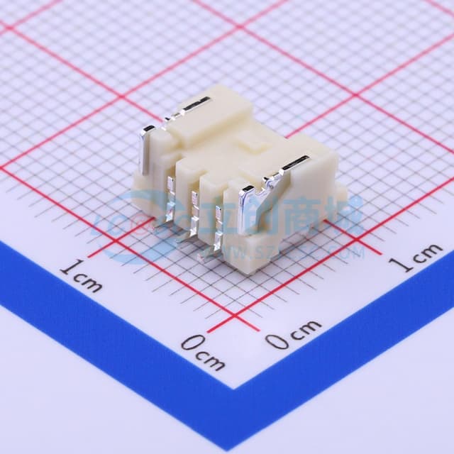 1x3P 间距:2mm 卧贴 系列:PA实物图