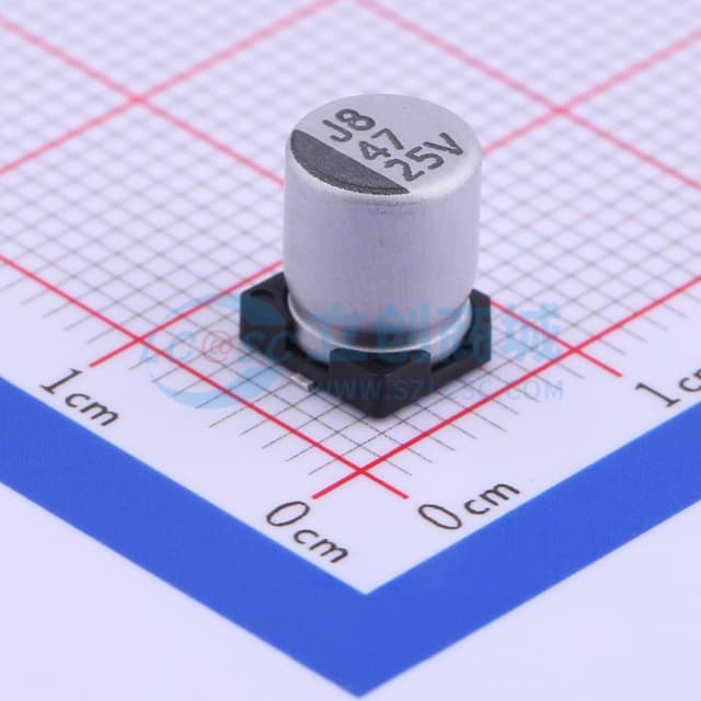 47uF ±20% 25V实物图