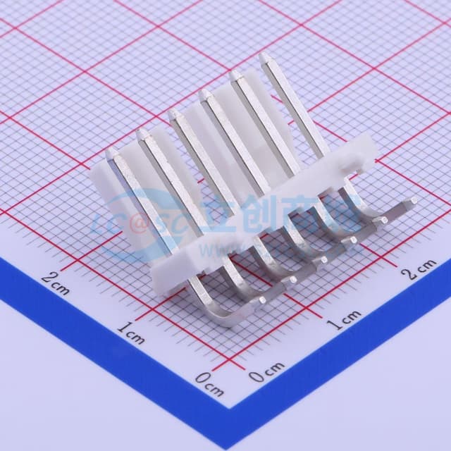 1x6P 间距:3.96mm 弯插 【插件】实物图