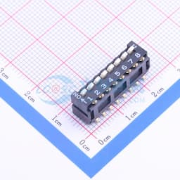 8位 2.54mm 琴键式拨码开关 侧拨缩略图