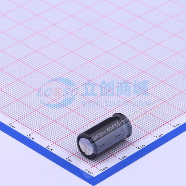 100uF ±20% 100V 【引线】实物图