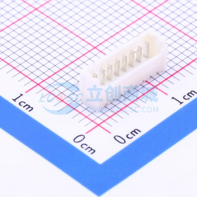 1x8P 间距:1.25mm 弯插 【插件】实物图