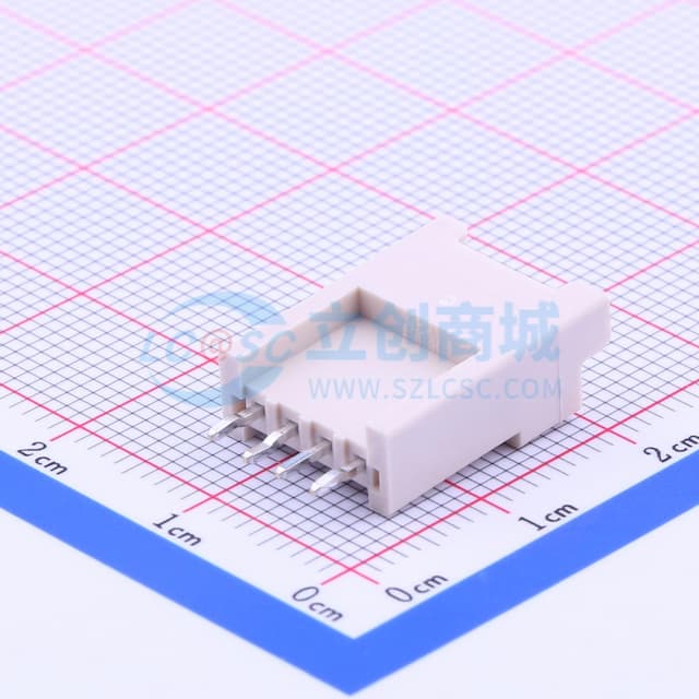 1x4P 间距:2.5mm 直插 系列:XA 【插件】实物图