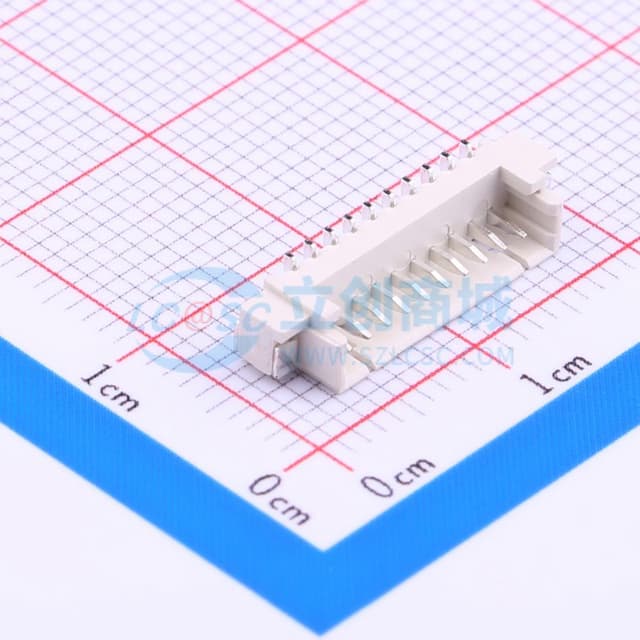 1x10P 间距:1.25mm 立贴实物图