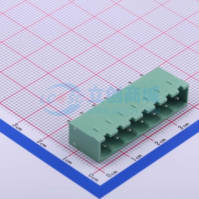 1x7P 5.08mm 排数:1 每排P数:7 【插拔】实物图