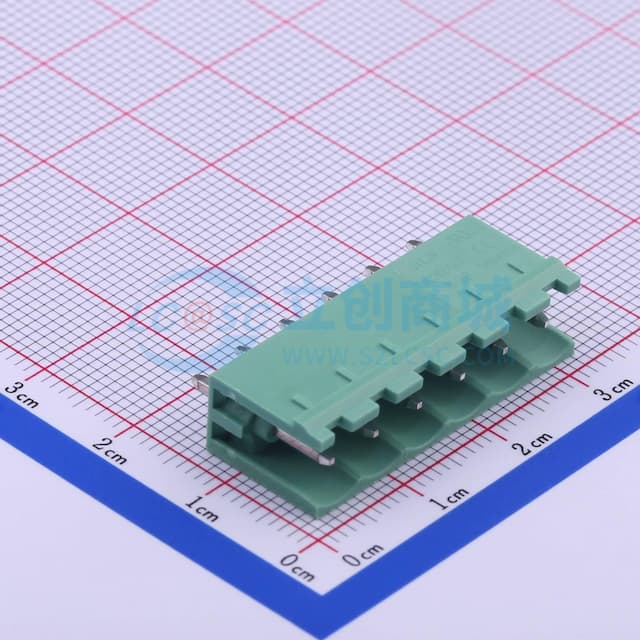 1x6P 5.08mm 排数:1 每排P数:6 【插拔】实物图