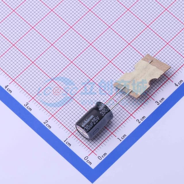330uF ±20% 25V 【引线】实物图