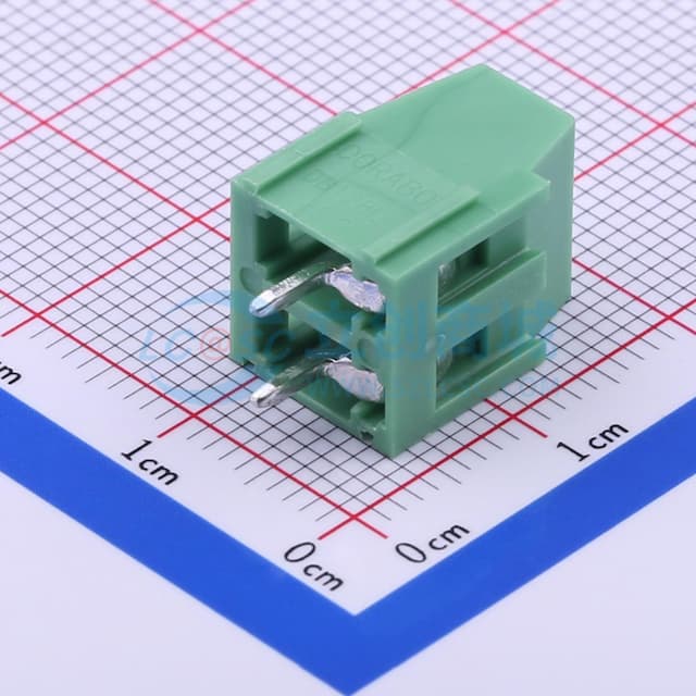 1x2P 5mm 直插 排数:1 每排P数:2【螺钉】实物图
