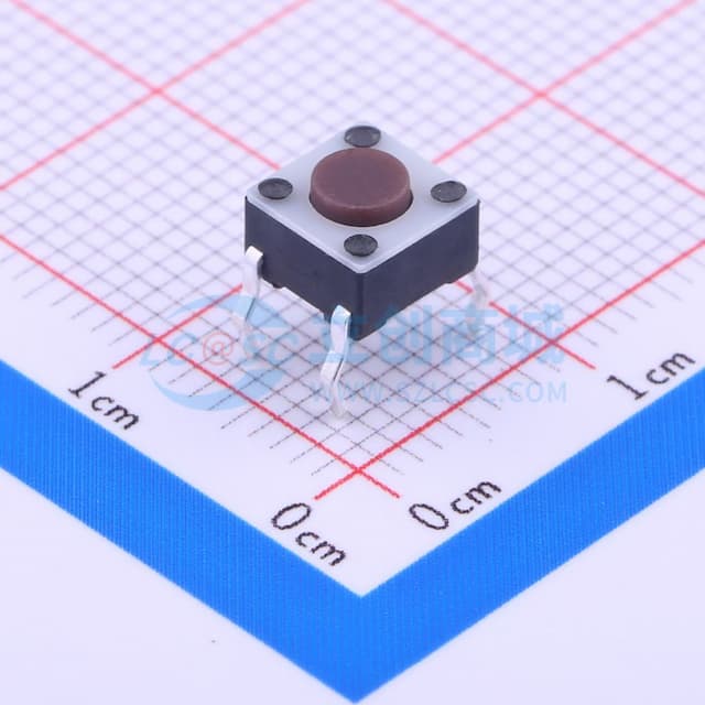 6*6*0.7mm 直插 轻触开关 【插件】实物图