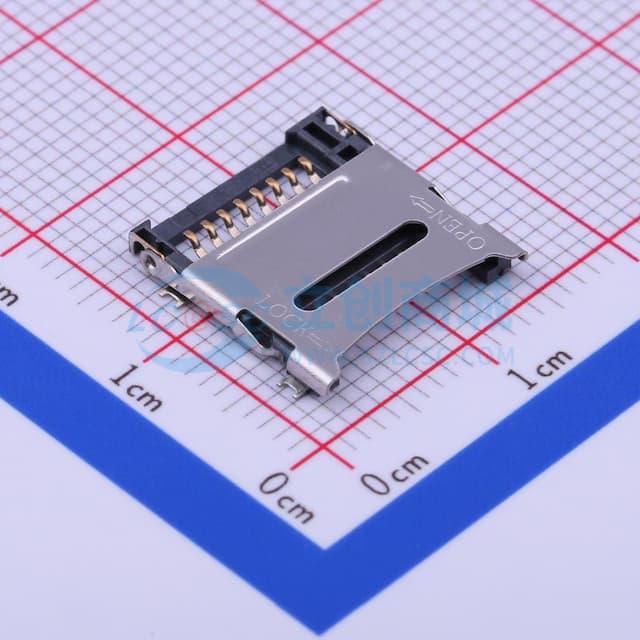 翻盖式 MicroSD卡(TF卡) 卡座实物图