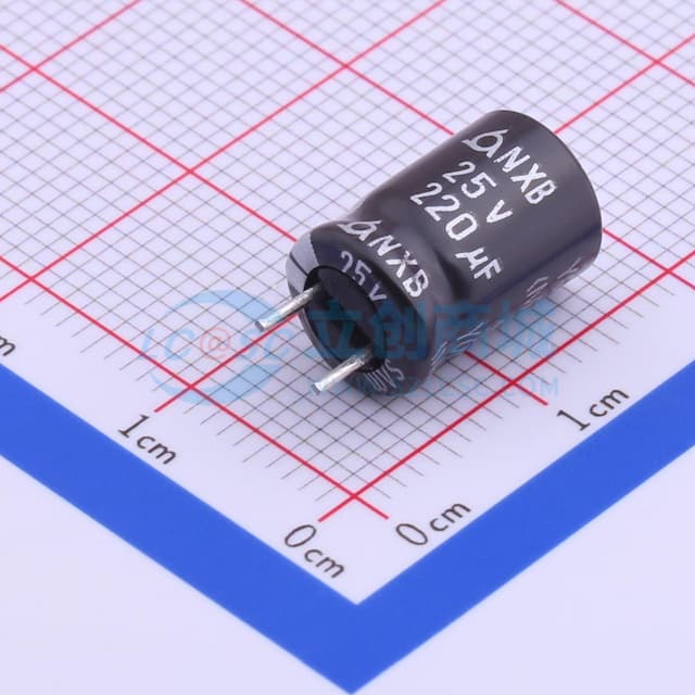 220uF ±20% 25V 【插件】实物图