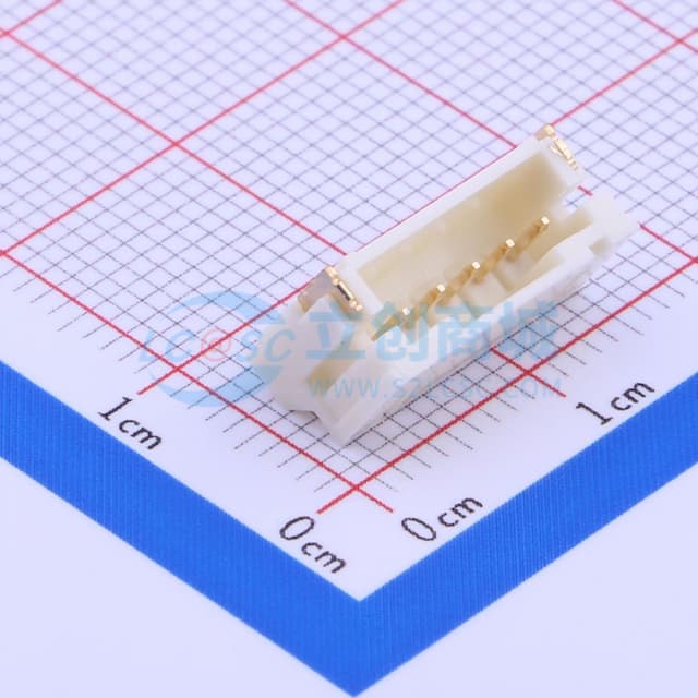 1x5P 间距:2mm 卧贴 系列:PH实物图