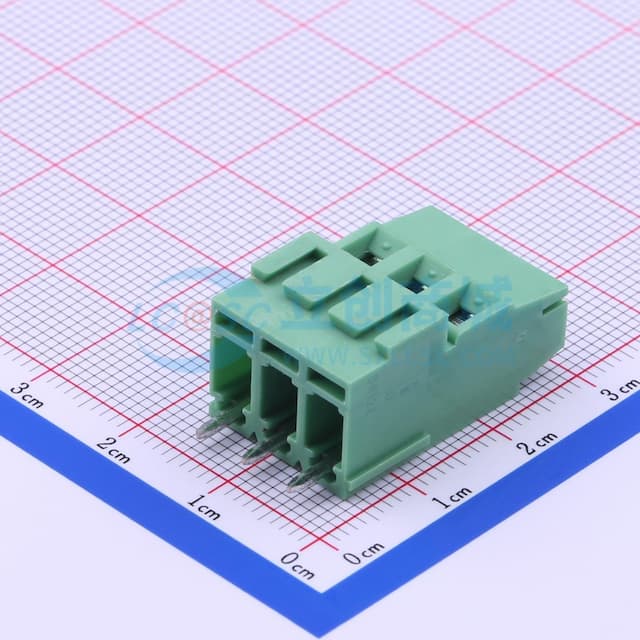 1x3P 5.08mm 直插 排数:1 每排P数:3 【螺钉】实物图