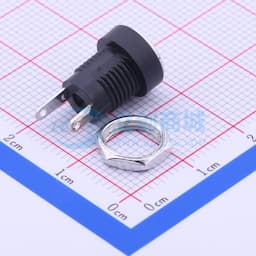(2件套，附螺母一枚) DC电源插座 内径:2.5mm 外径:6.6mm【AC】缩略图