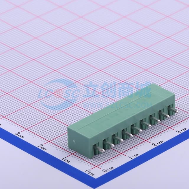 1x9P 3.81mm 排数:1 每排P数:9 【插件】实物图