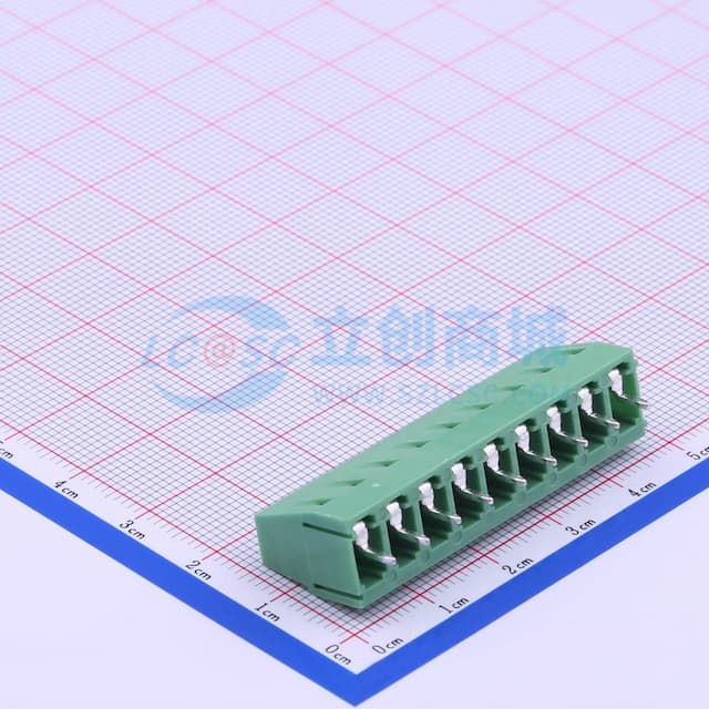 1x9P 5mm 直插 排数:1 每排P数:9【螺钉】实物图