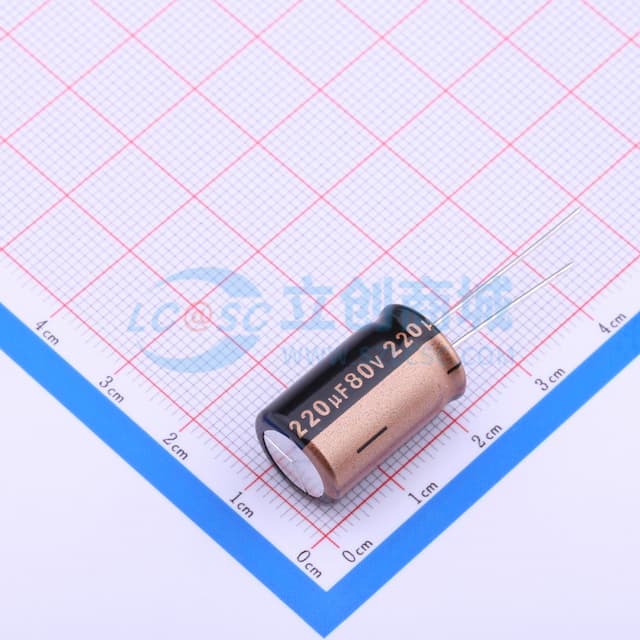 220uF ±20% 80V 【插件】实物图
