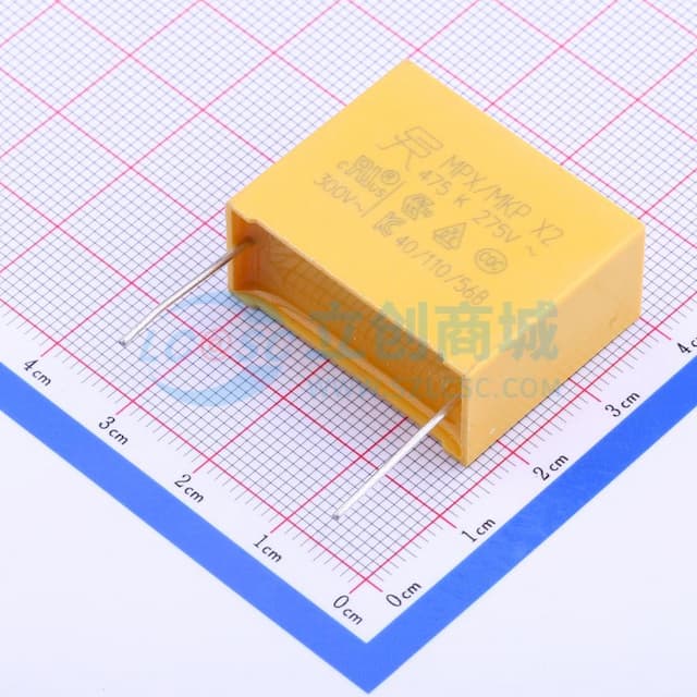 4.7uF ±10% 275V 等级:X2 【插件】实物图