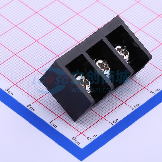 9.5mm 1x3P 直插 边脚 排数:1 每排P数:3 【栅栏】实物图