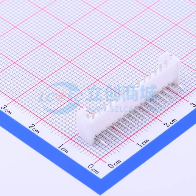 白色 1x15P 间距:2mm 弯插 系列:PH【插件】实物图