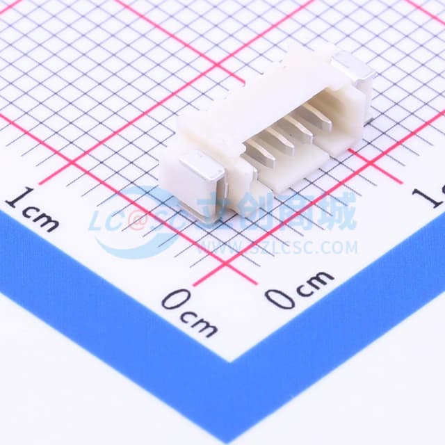 1x5P 间距:1.25mm 卧贴实物图
