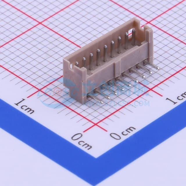 1x9P 间距:1.25mm 弯插 【插件】实物图