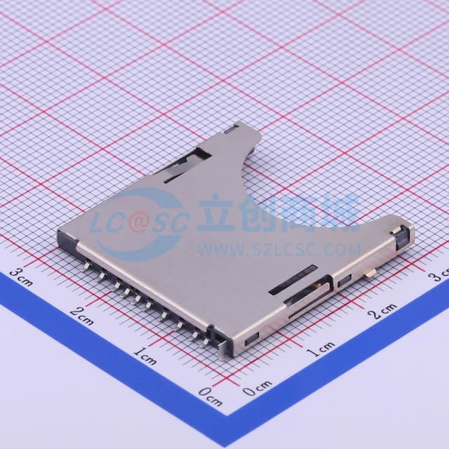 自弹式 标准SD卡 卡座实物图