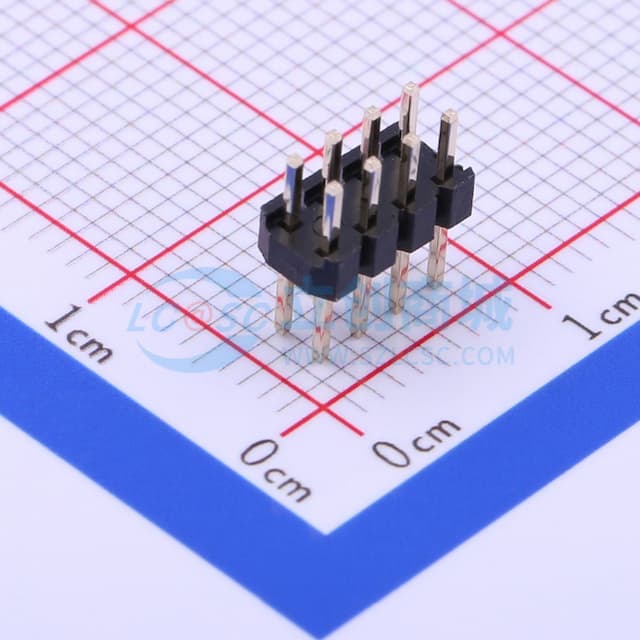 2x4P 间距:2mm 方针 直插 【排针】实物图