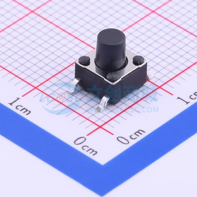 6*6*7mm 立贴 轻触开关实物图