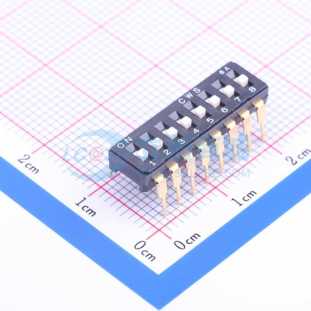 8位 2.54mm 拨码开关 【插件】实物图